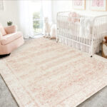 Pink Nursery Rug for Baby Girl 5 x 7