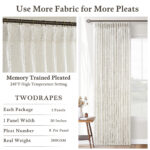 Pinch Pleated Linen Curtains 90" – 2 Panels (W100 x L90) - Image 4